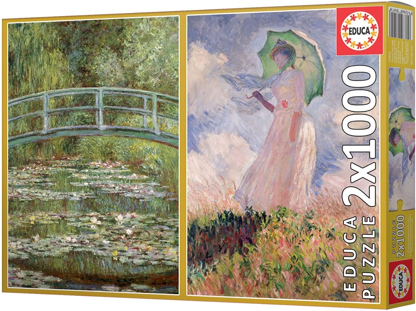 2 Puzzles - Claude Monet - Educa - 1000 Teile | puzzle-online.de