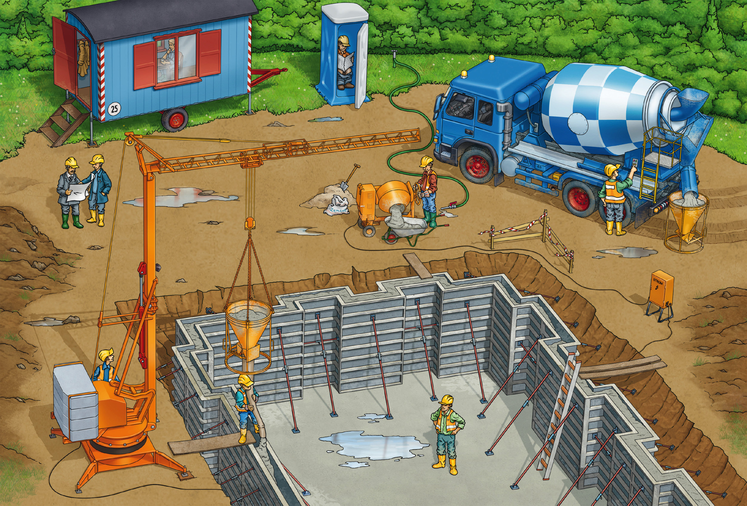 PuzzleYOU 1000-Teile-Puzzle „Bagger Bei Sonnenuntergang Auf Der Baustelle“ – Baufahrzeuge-Motiv, 64x48 Cm PuzzleYOU 1000-Teile-Puzzle „Bagger Bei Sonnenuntergang Auf Der Baustelle“ – Baufahrzeuge-Motiv, 64x48 Cm